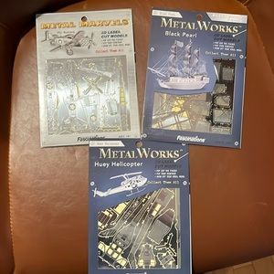 Metal Earth 3D laser Cut models. Set of three